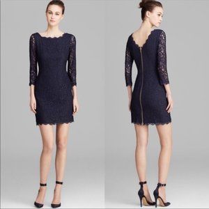Adrianna Papell Lace Square Neck Mini Dress Sz 8
